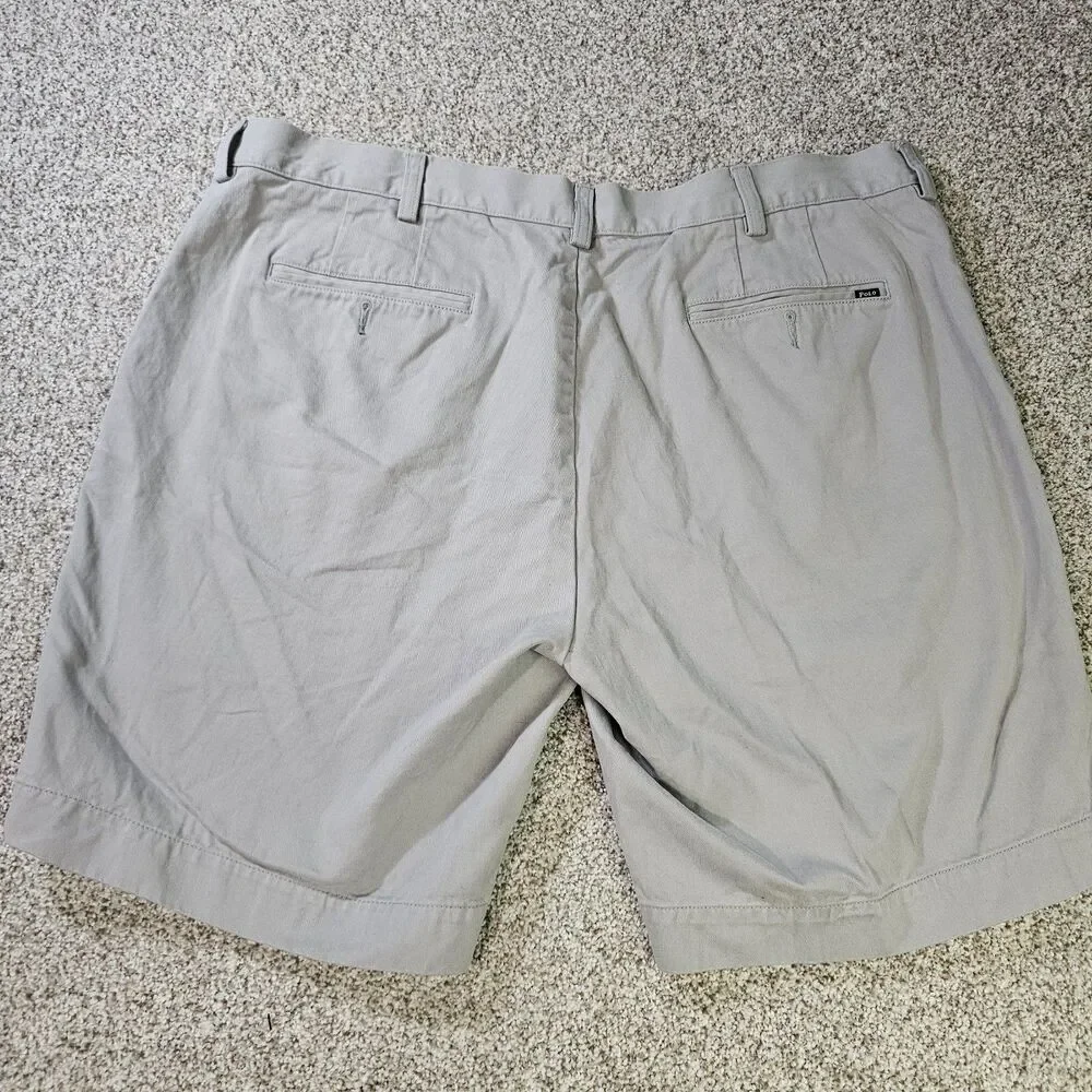 Ralph Lauren Shorts Men Sz 40 9in Inseam Stretch Classic Fit Chino‎ White Pony